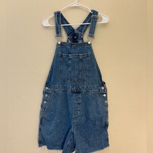 Gap Medium Wash Denim Short Overalls